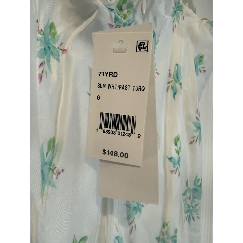 NWT French Connection Anna Fleur Floral Cowl Neck Satin Maxi Slip Dress Size 6 - Picture 9 of 13
